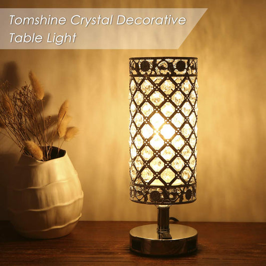 11.5 Inch Crystal Beside Table Lamp Decorative Desk Light | Unique Bazar