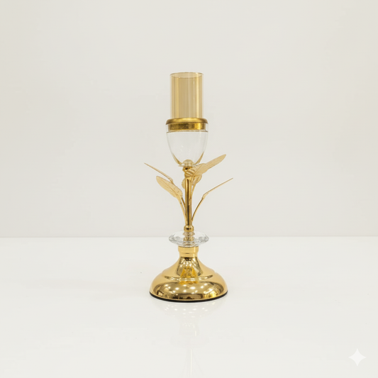 Unique Bazar: 12" Gold Leaf Candle Holder | Diwali Decor