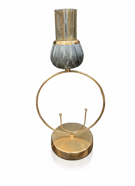 Unique Bazar: Modern Gold Ring Candle Holder - Diwali Decor