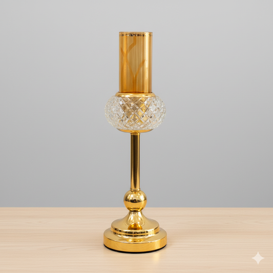 Artisanal Golden Candle Holder | Unique Bazar Diwali Decor
