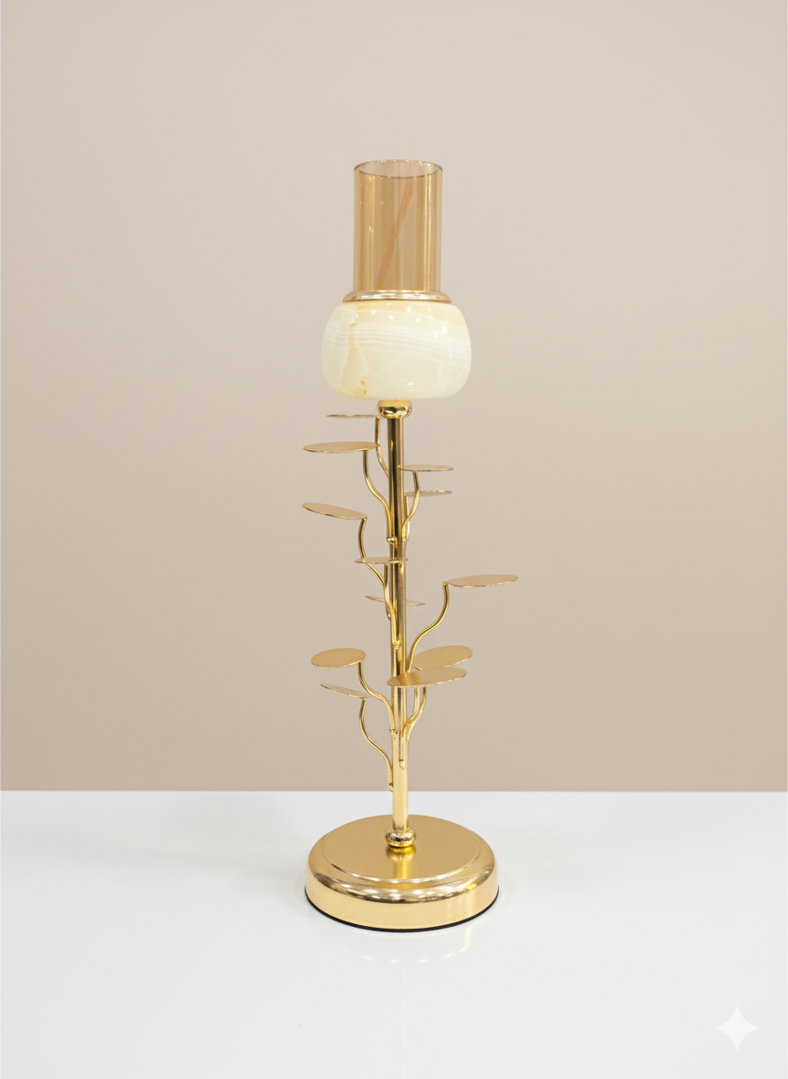 Unique Bazar: Diwali Gold Leaf Candle Holders (12 Pcs)