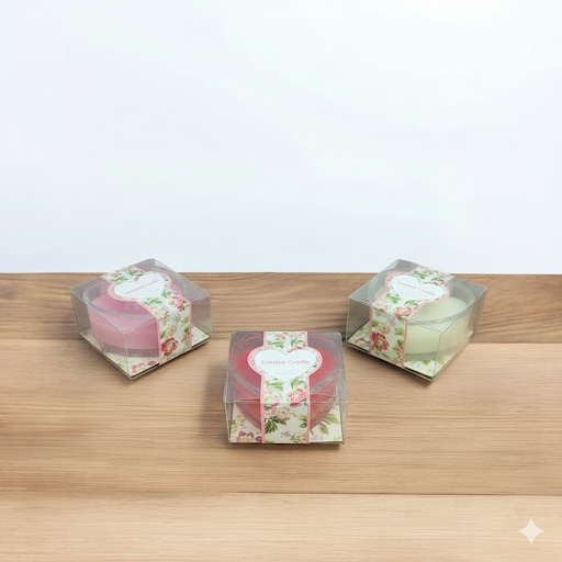 2 Inch Heart Shaped Scented Candles (Assorted Colors) | Unique Bazar