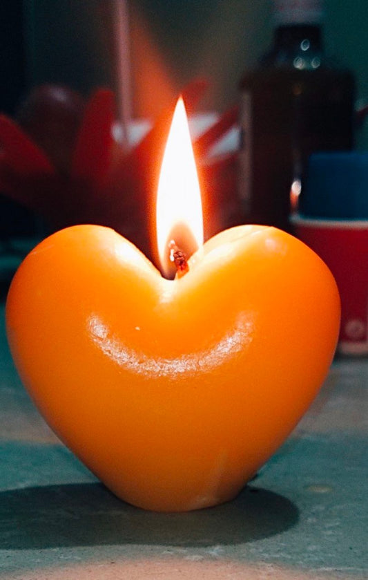 Unique Bazar: Handcrafted Heart Candle for Diwali