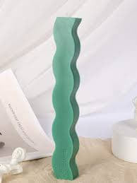 Artisanal Geometric Long Candle | Unique Bazar