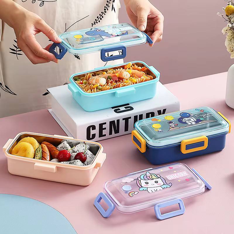 Unique Bazar: Stainless Steel Lunch Box & Spoon