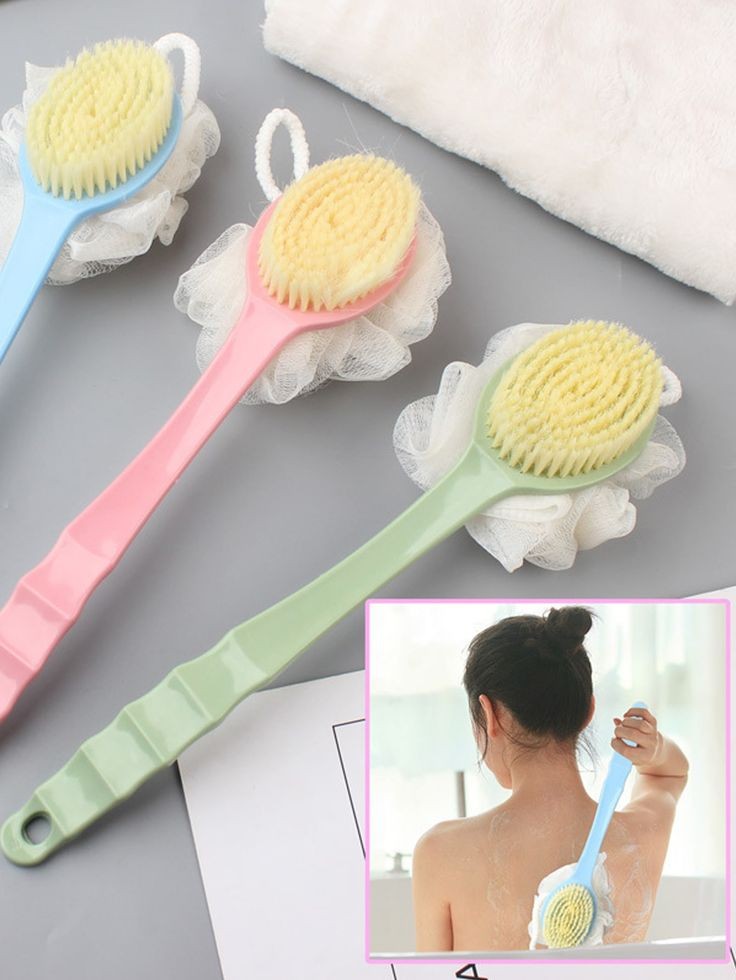 2in1 Bath Loofah Brush - Unique Bazar