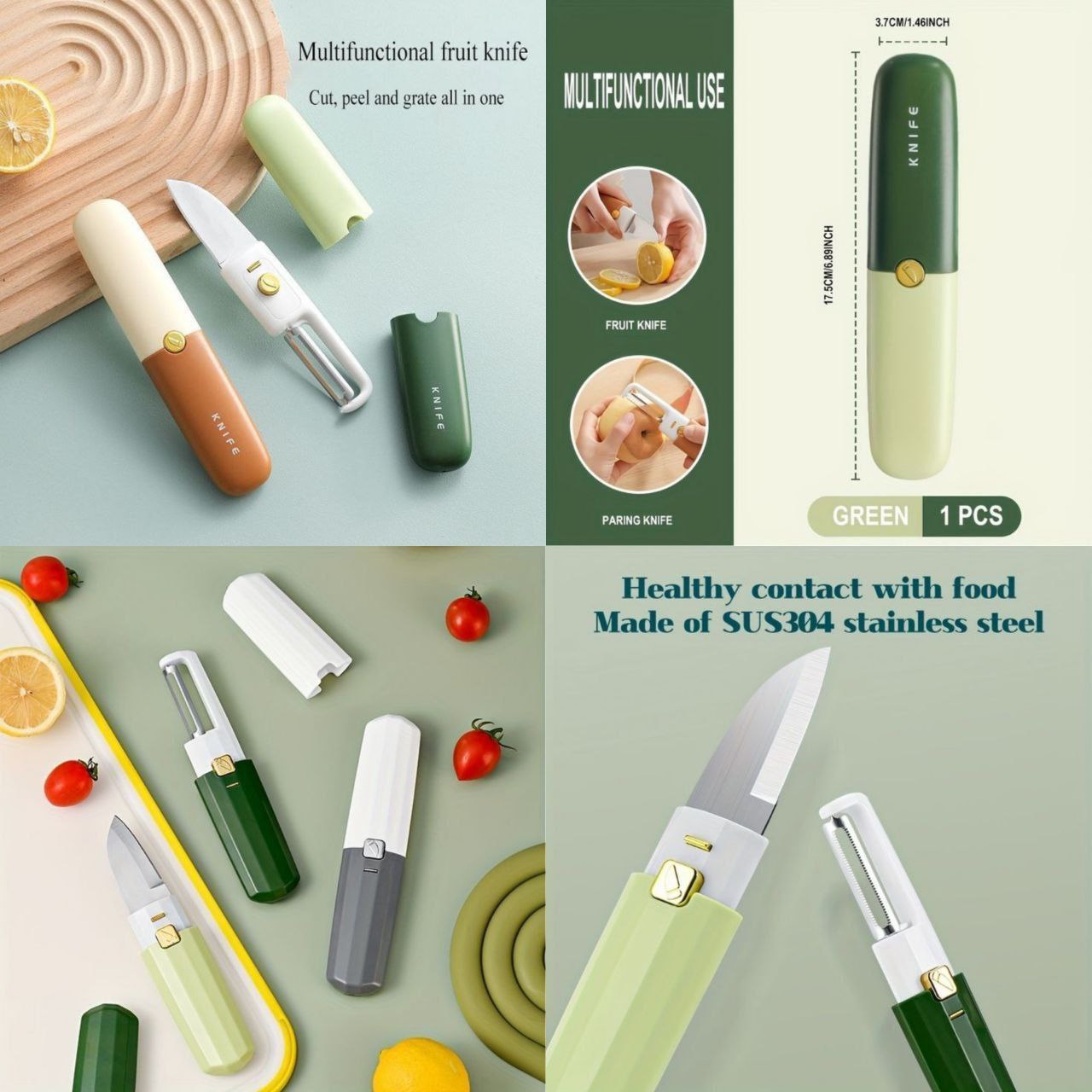 2in1 Knife & Peeler - Unique Bazar