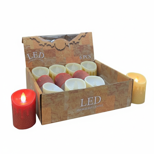 3 Inch Assorted Led Smokeless Candles | Unique Bazar
