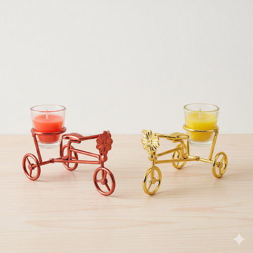 3.5 Inch Bicycle Candle Holder | Unique Bazar