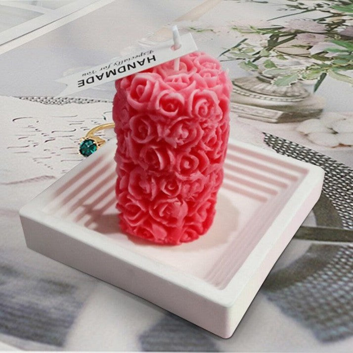Diwali 3D Rose Candle | Handcrafted Home Decor | Unique Bazar