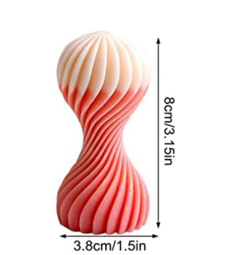 Unique Bazar: 3D Wave Twirl Candle - Artisanal Diwali Decor