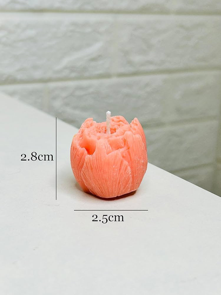 Unique Bazar: Handcrafted 3D Rose Bud Candle - Diwali Decor