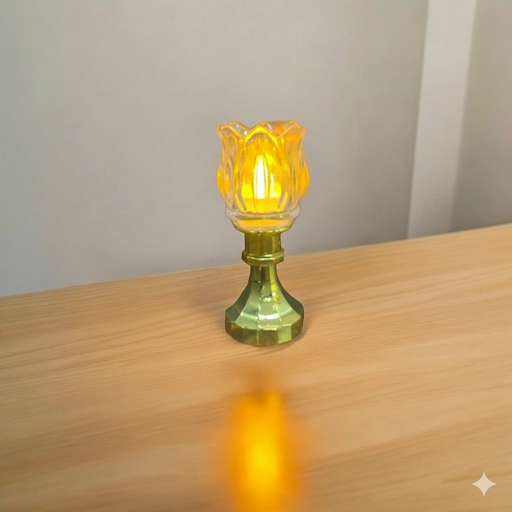 5.8 Inch Elegant Tulip Design Led Candle Holder | Unique Bazar