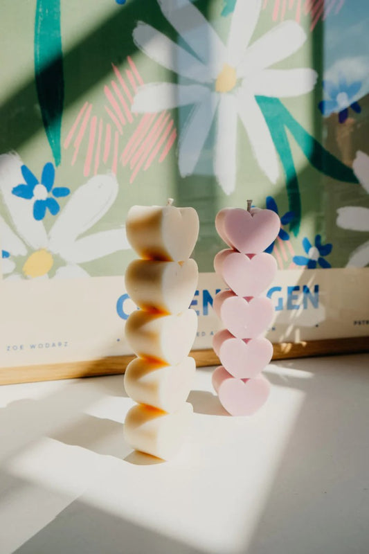 Unique 5 In 1 Heart Pillar Candle for Diwali | Unique Bazar