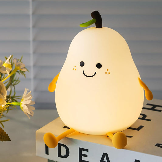 5 Inch Pear Rechargable Silicon Night Lamp | Unique Bazar