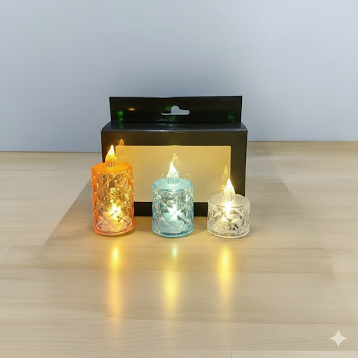 6 Inch Clear Textured Kerosene Lamp Style Led Candle | Unique Bazar