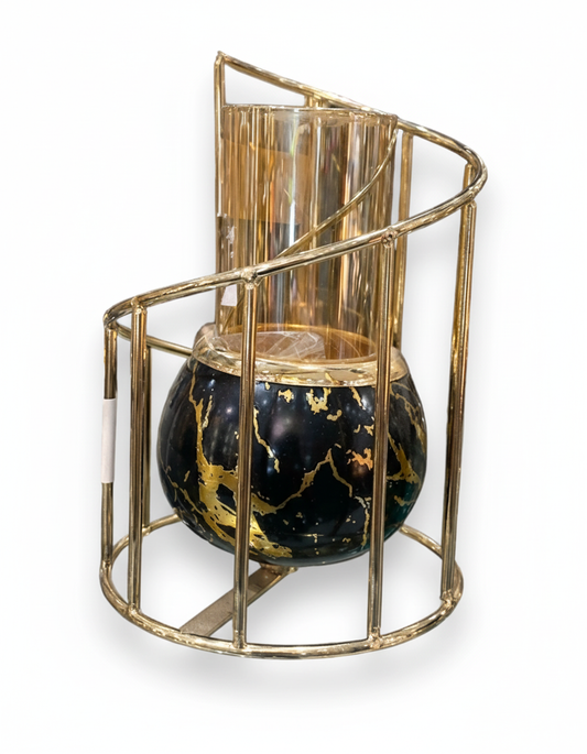 Unique Bazar: Artisanal Gold Spiral Hurricane | Diwali