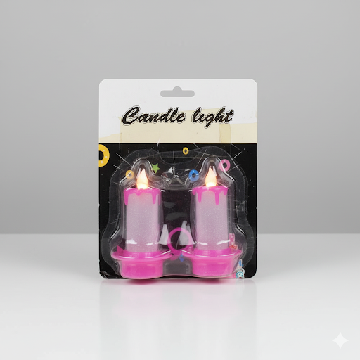 8 Inch Pink Drip Effect Flameless Led Candles (2 Pcs Pack) | Unique Bazar