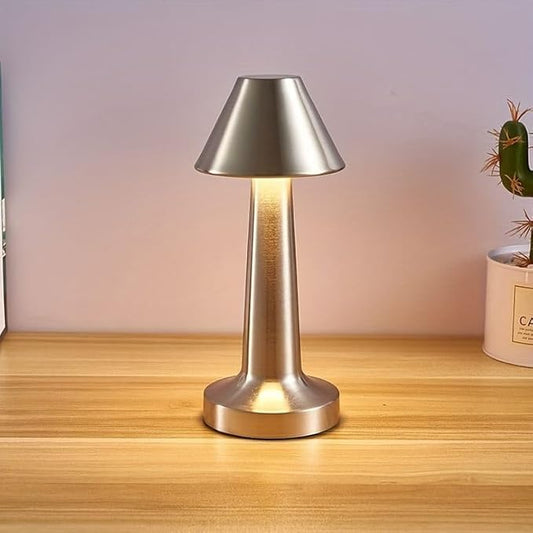 9 Inch Metal Usb Rechargeable Touch Decorative Table Lamp | Unique Bazar