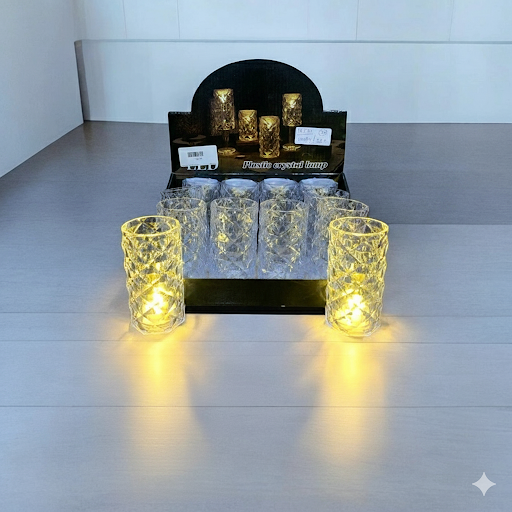 Crystal Led Candles 12 Pcs Box, 4 Inch | Unique Bazar