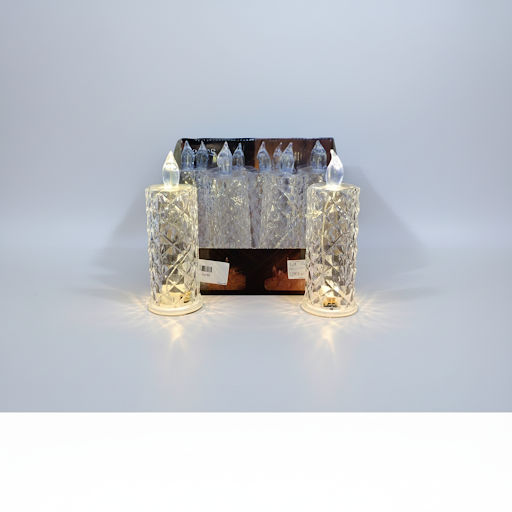 Crystal Pattern Led Lamps   6.5 Inches (12 Pcs Box) | Unique Bazar