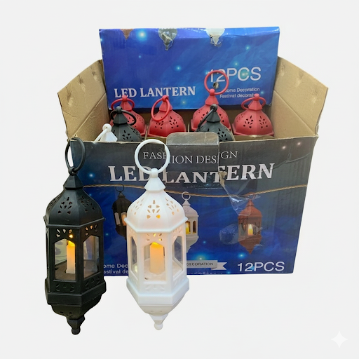 Decorative Mini Led Lanterns (Pack Of 12)   8 Inch | Unique Bazar