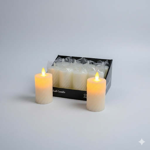 Designer Led Candle 12 Pcs Box 4 Inch | Unique Bazar