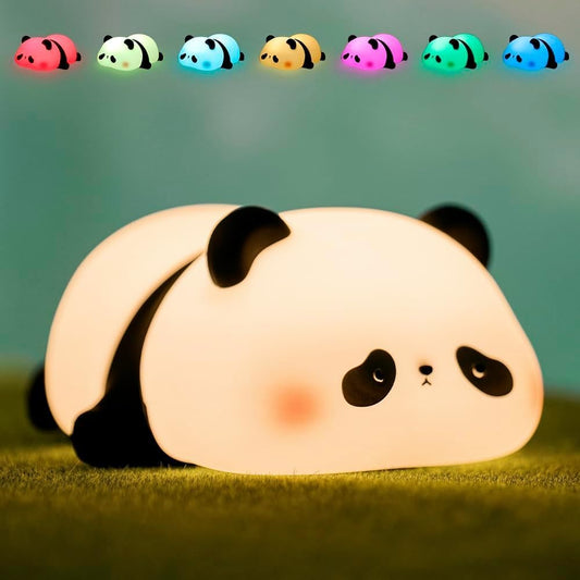 Kids Sleeping Panda Night Light Touch Silicone Animal Night Lamp | Unique Bazar