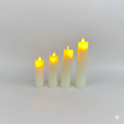 Led Flame Candle 4 Pcs Set | Unique Bazar