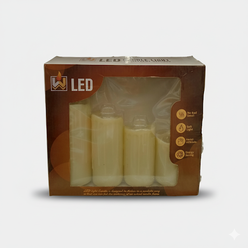 Led Flickering Candle 4 Pcs Set | Unique Bazar
