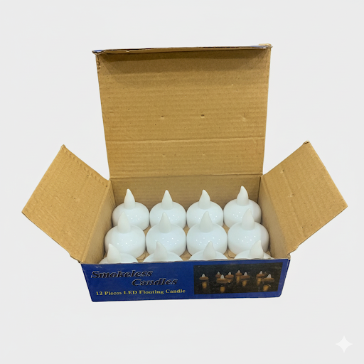 Led Floating Candles 12 Pcs Box | Unique Bazar