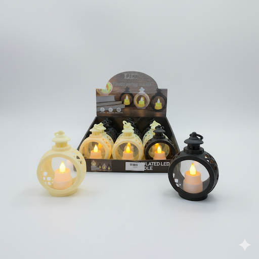 Led Plastic Swing Candle Lantern (5 Inch) | Unique Bazar
