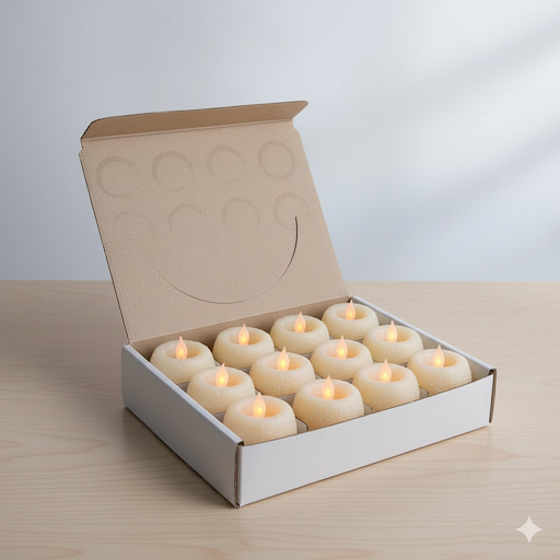 Led Tea Light Candles (2 Inch, 12 Pcs Box) | Unique Bazar