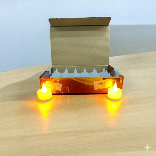 Led Tealight Candles 24 Pcs Box, 2 Inch | Unique Bazar