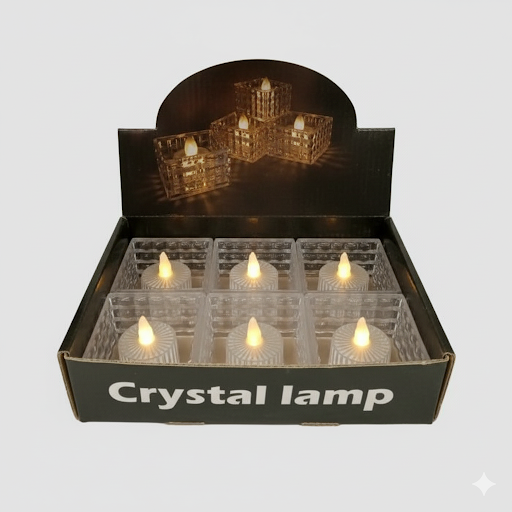 Led Crystal Lamp Candle (6 Pcs Box, 2.5 Inch) | Unique Bazar