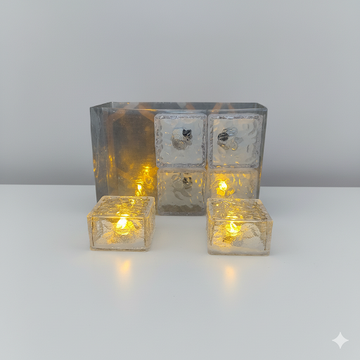 Led Cube Candle 6 Pcs Box (1.8 Inch) | Unique Bazar