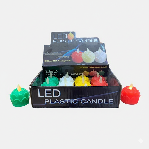 Led Lotus Shaped Smokeless Candles | Unique Bazar