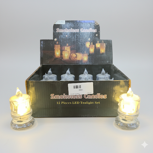Led Smokeless Candle (12 Pcs Box, 3 Inch) | Unique Bazar