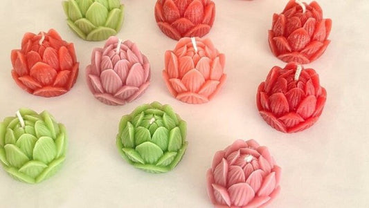 Unique Bazar: Handcrafted Lotus Candle for Diwali