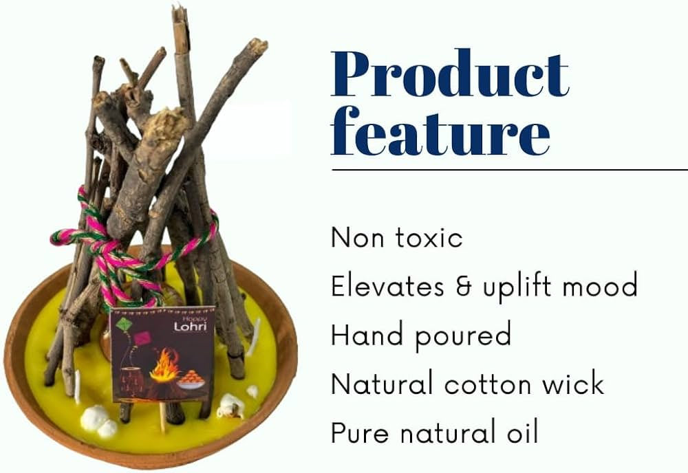 Lohri Candle - Artisanal Festive Decor | Unique Bazar