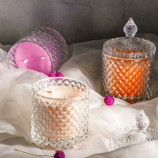 Luxury Candle In Cut Glass Jar 100Ml