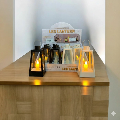 Modern Led Decorative Lantern (Black & White) | Unique Bazar