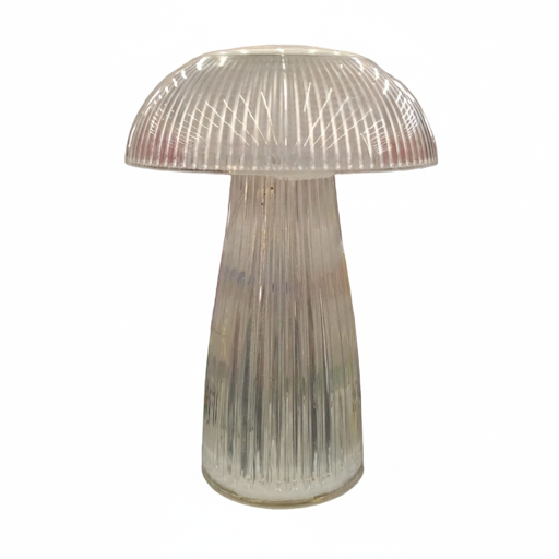 Mushroom Shaped Decorative Lamp   Clear (5.5 Inches) | Unique Bazar