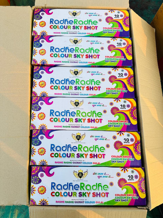 Radhe Radhe Colour Sky Shot (10 Shot in 1 Box)
