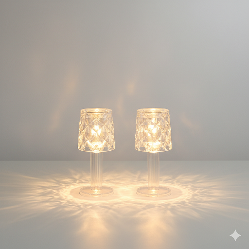 Plastic Crystal Led Lamps   5 Inch, 12 Pcs Box | Unique Bazar