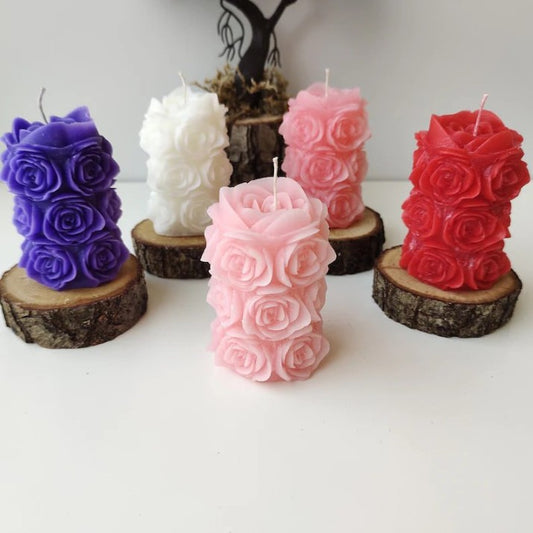 Artisanal Rose Candle Favors | Diwali Decor | Unique Bazar