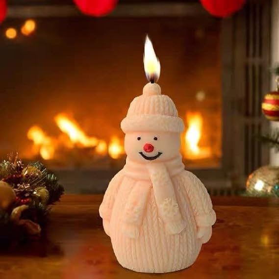 Snow Men Candle 1 | Unique Bazar Festive Decor