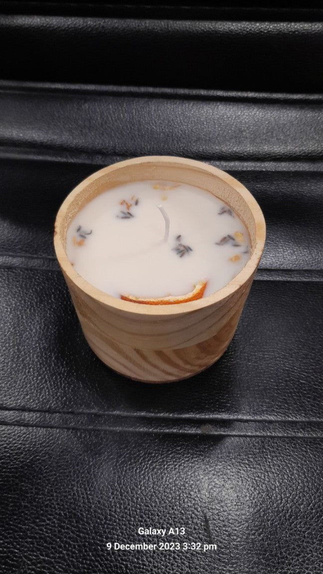 Unique Bazar: Soy Wax Wooden Jar Candles - Diwali