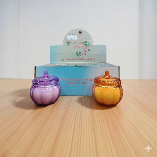 Scented Candles In Decorative Glass Jars   3 Inch, Assorted Colors | Unique Bazar