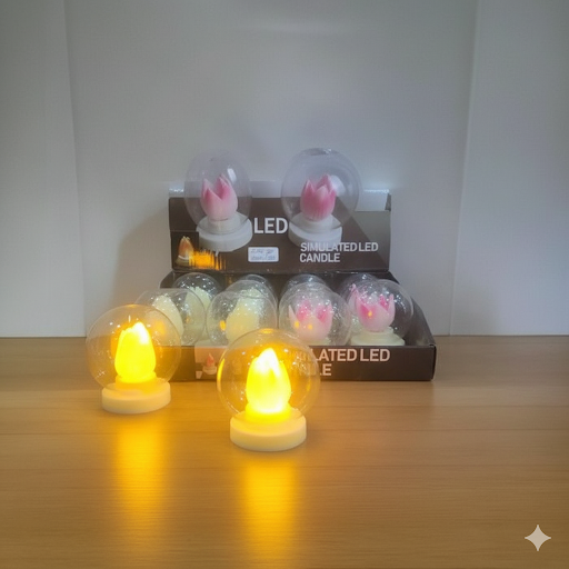 Simulated Led Candle Orb (3 Inch) | Unique Bazar